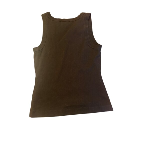 Michael Stars Womens Black Cotton Tank Top Size M Minimalist Classic Basic - Picture 4 of 4